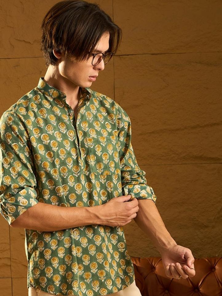 Floral Printed Short Casual Kurta