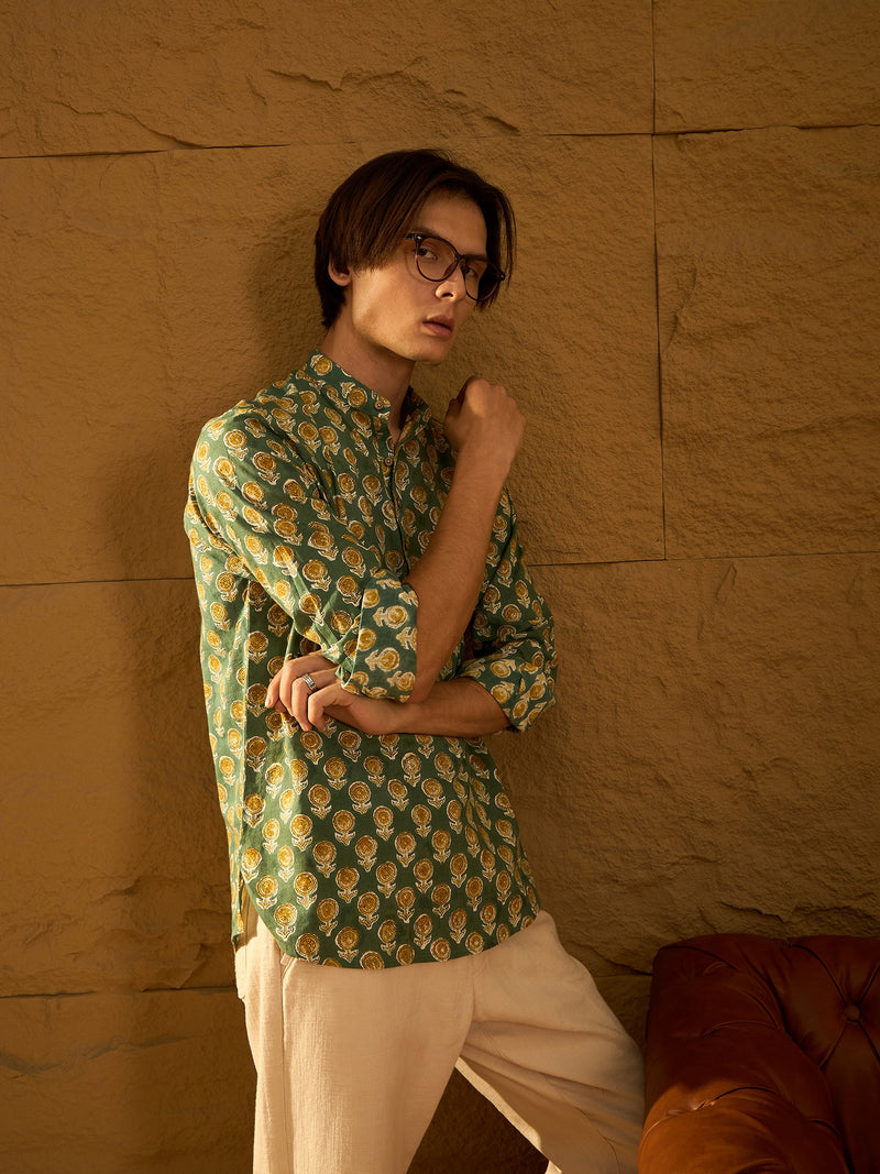 Floral Printed Short Casual Kurta
