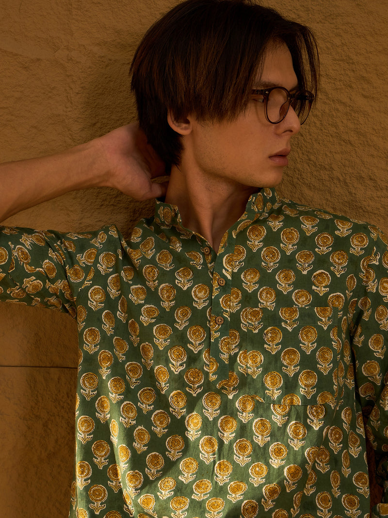 Floral Printed Short Casual Kurta