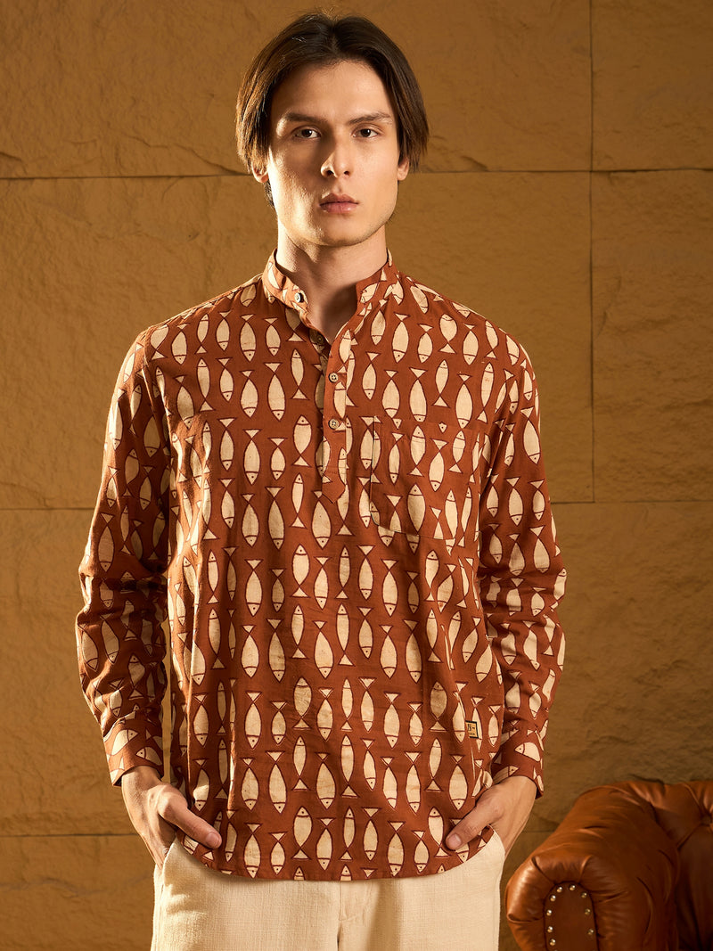 Block Printed Short Casual Kurta