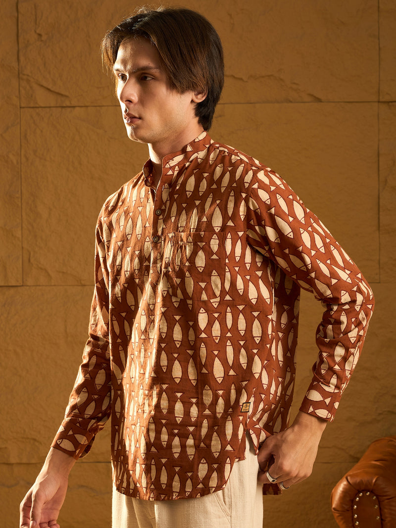 Block Printed Short Casual Kurta