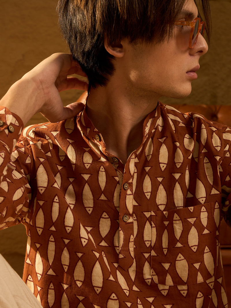 Block Printed Short Casual Kurta