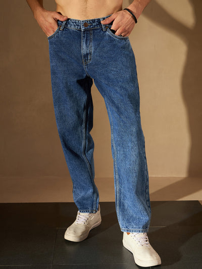 Vintage Blue: Korean Baggy Jeans