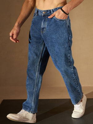Vintage Blue: Korean Baggy Jeans