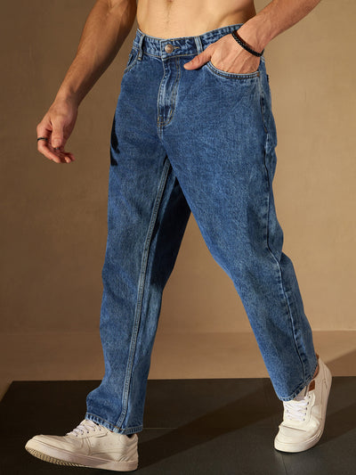 Vintage Blue: Korean Baggy Jeans
