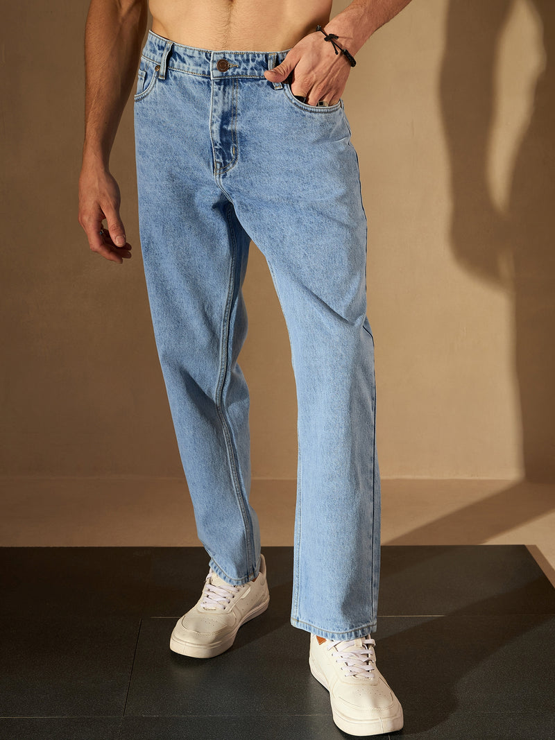 Middle Blue Baggy Jeans