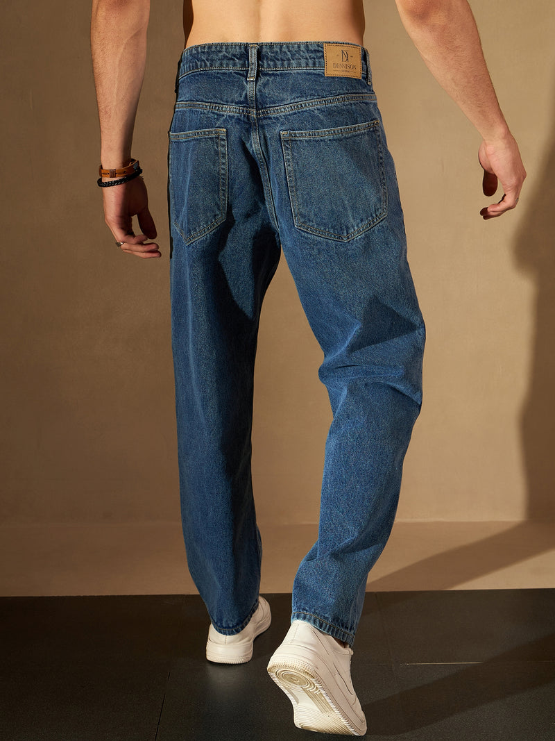 Midnight Blue: Korean Baggy Jeans