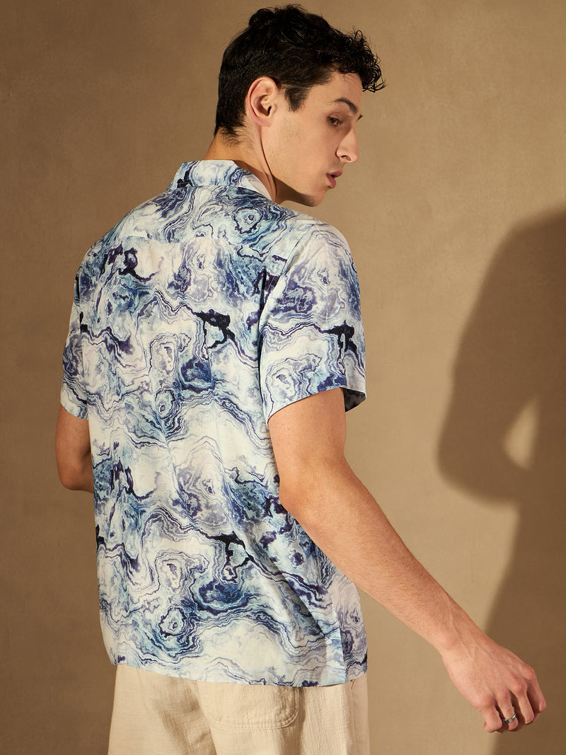 Blue & White Oversized Shirt