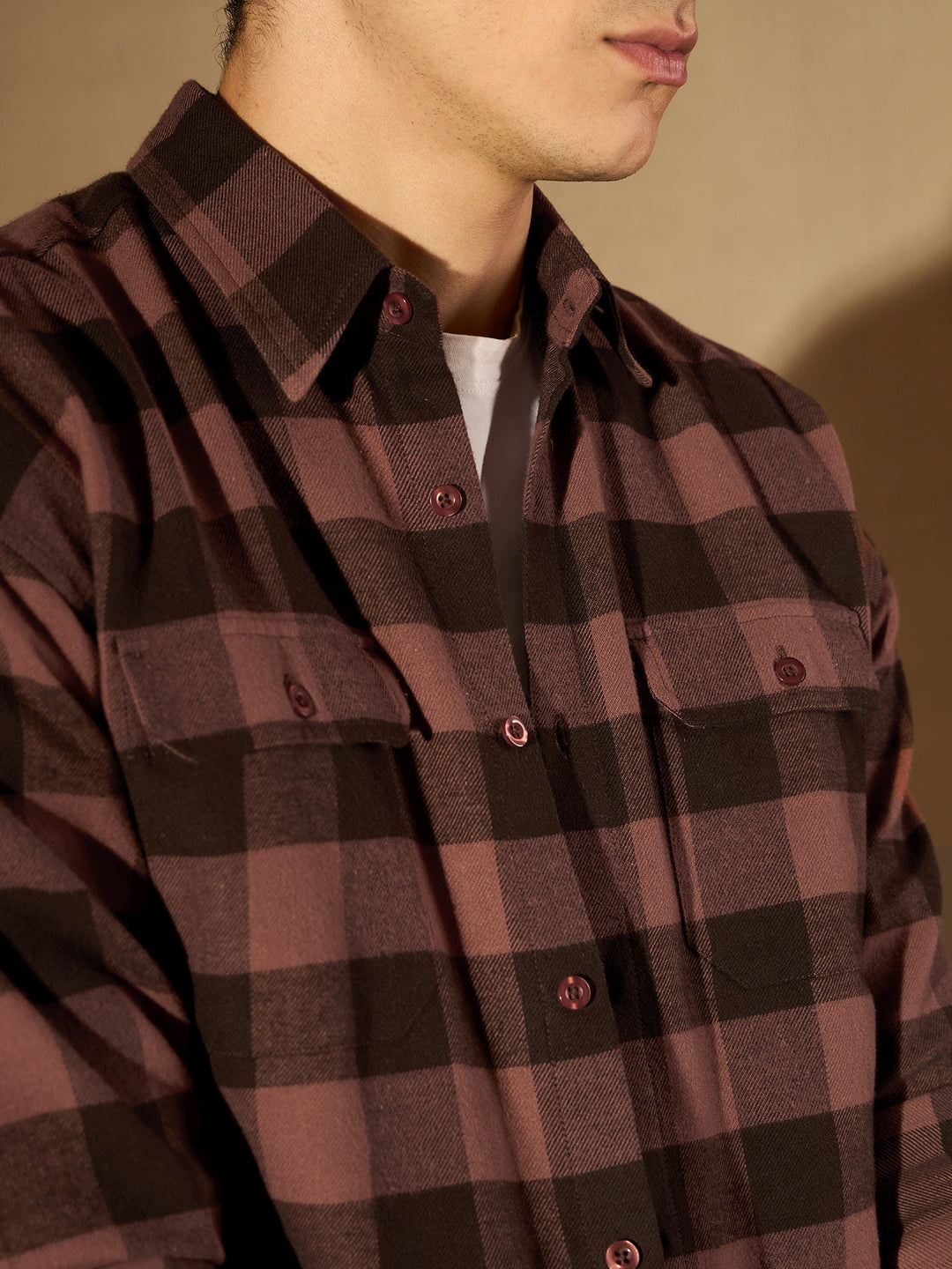 Double Pocket Checked Shirt