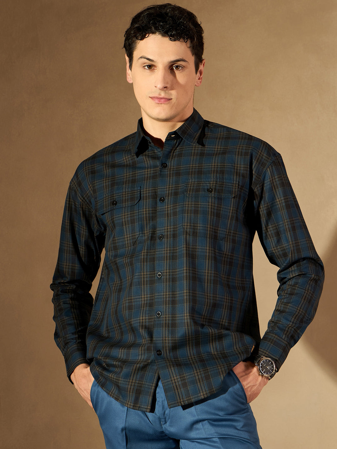 Double Pocket Checked Shirt