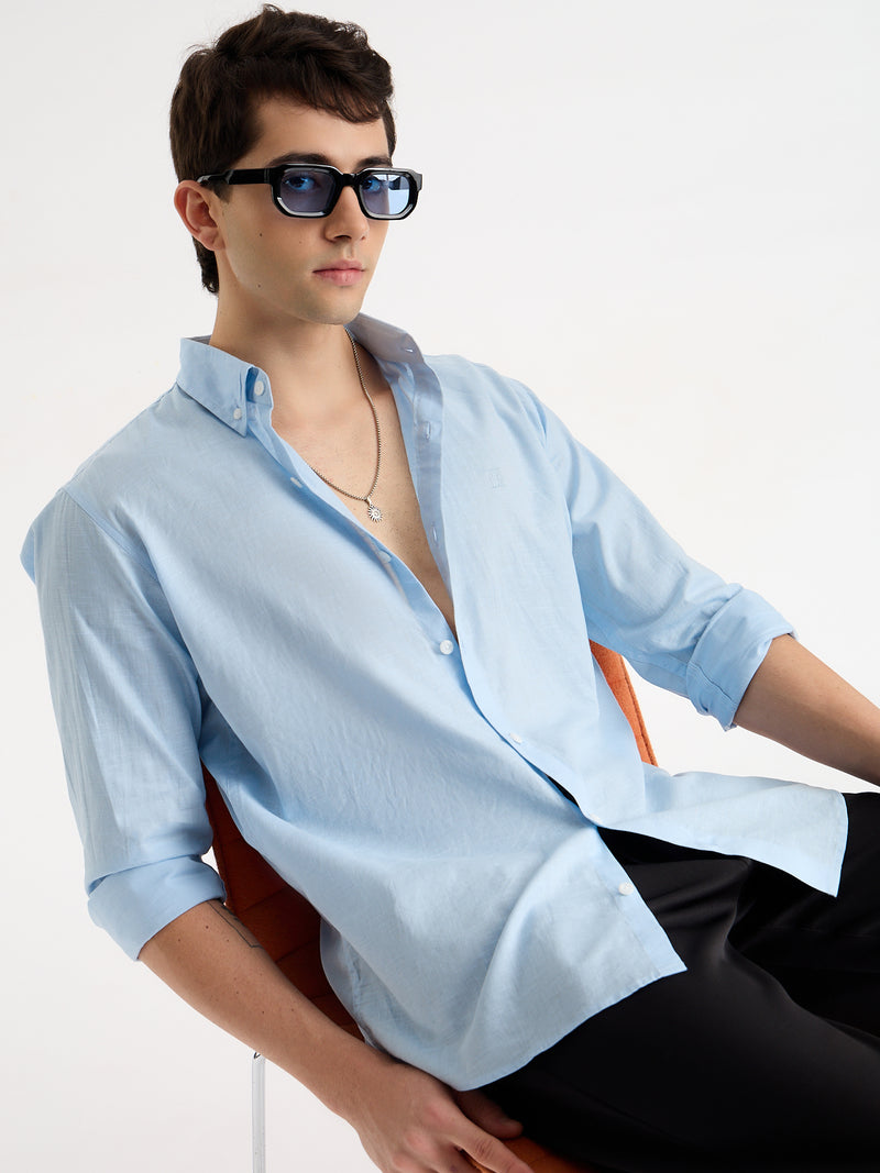 Cotton Linen Relaxed Fit Shirt