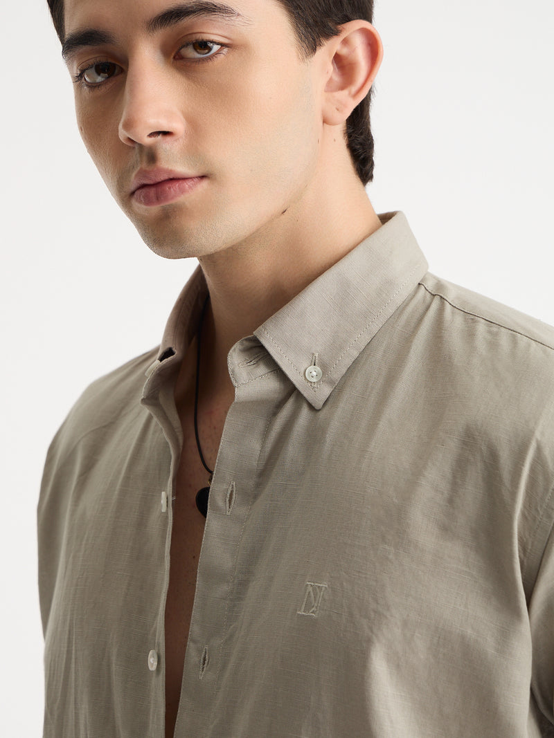 Cotton Linen Relaxed Fit Shirt