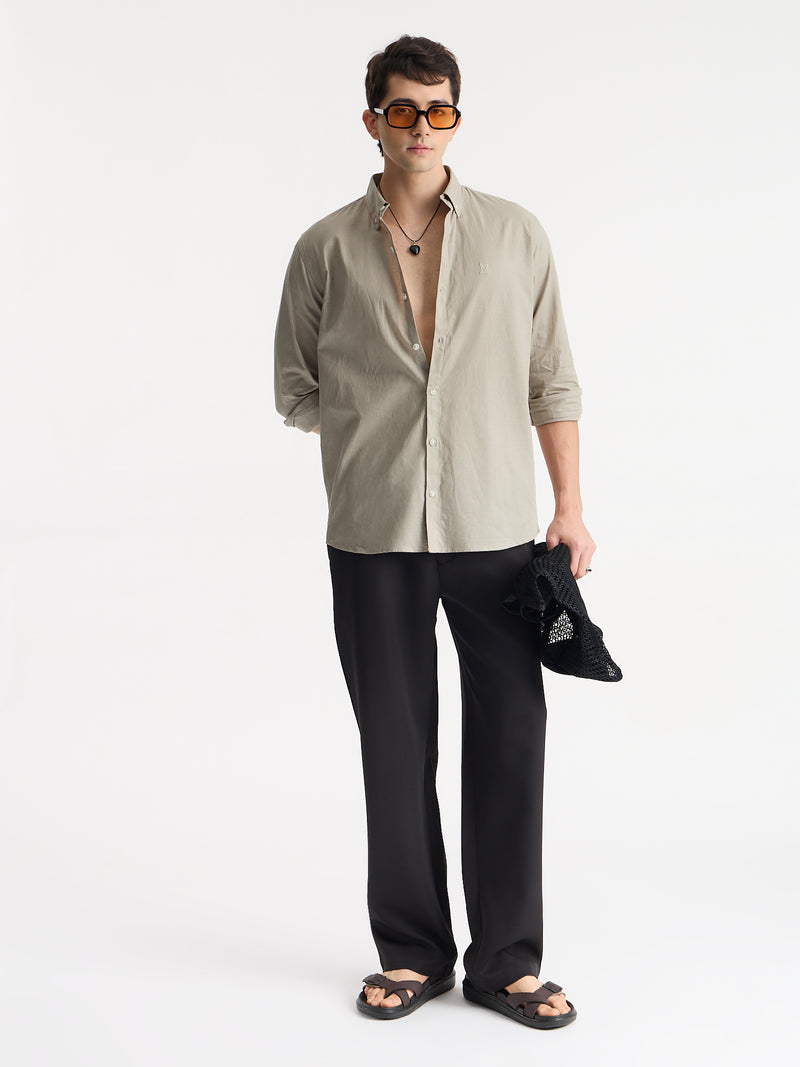 Cotton Linen Relaxed Fit Shirt