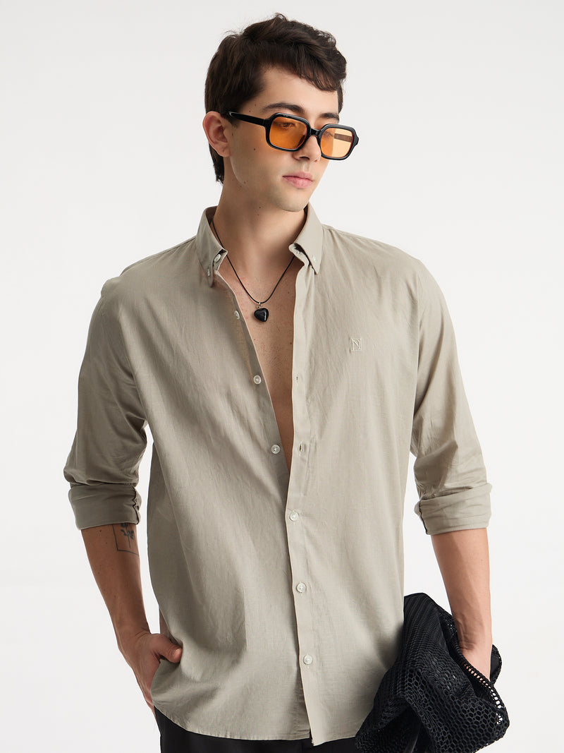 Cotton Linen Relaxed Fit Shirt