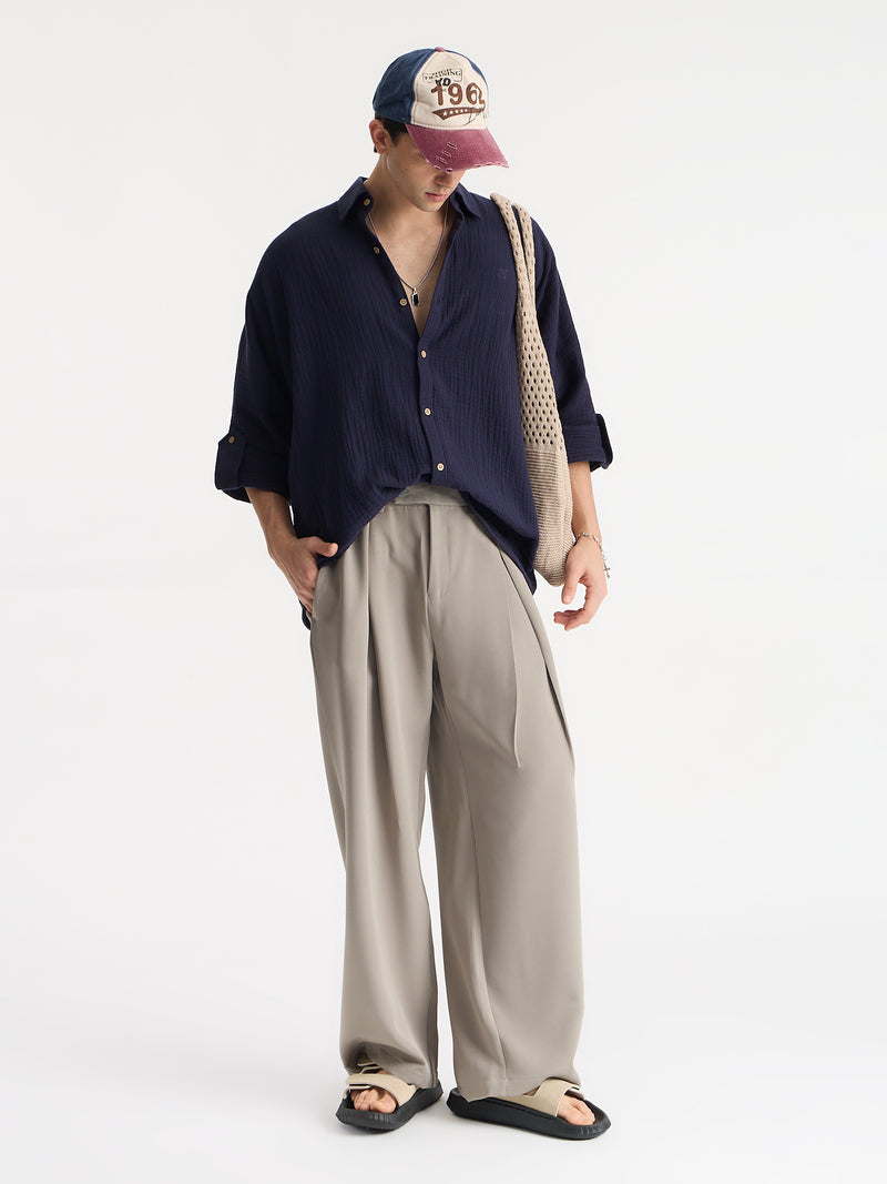 Italian Pleat Baggy Trousers