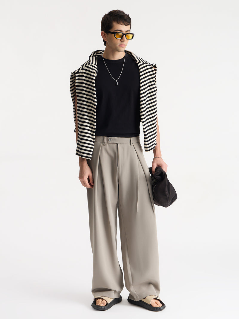 Italian Pleat Baggy Trousers