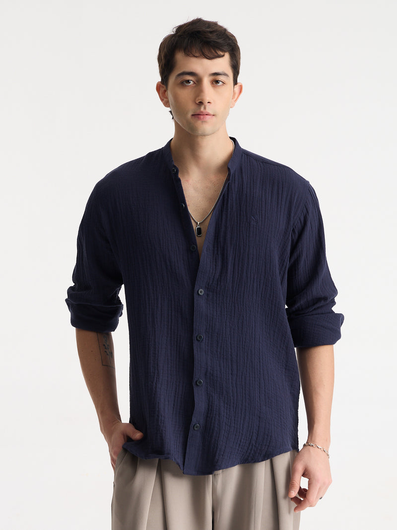 Double Gauge Relaxed Fit Shirt