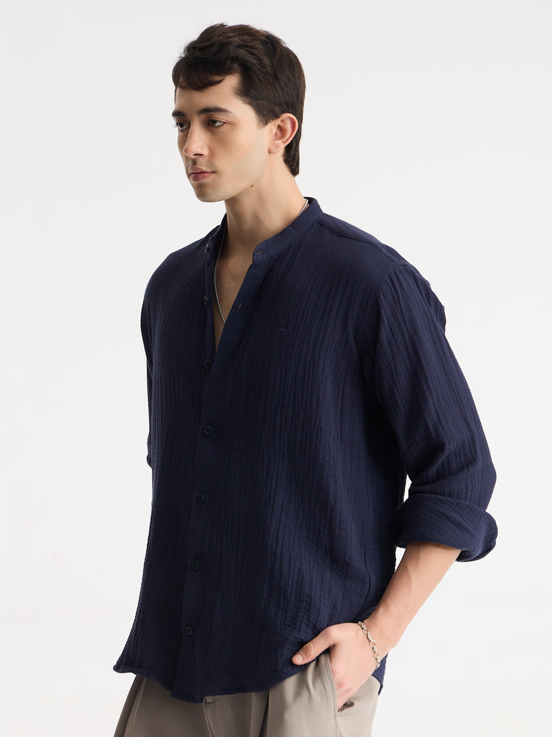 Double Gauge Relaxed Fit Shirt