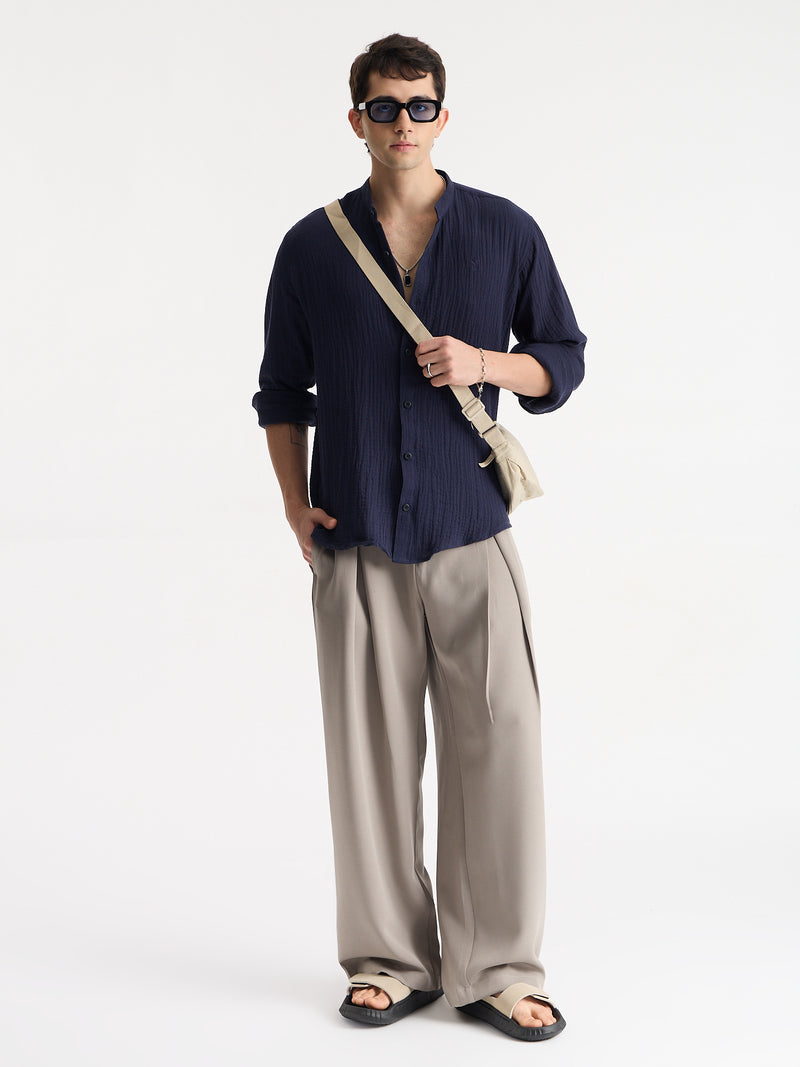 Double Gauge Relaxed Fit Shirt