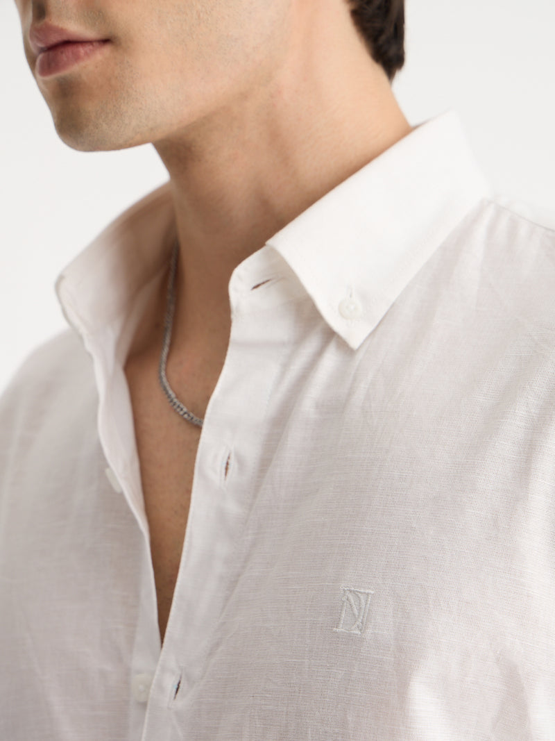 Cotton Linen Relaxed Fit Shirt