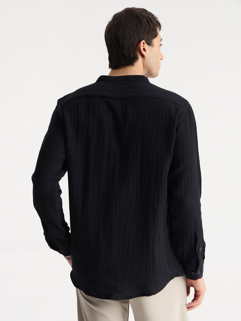 Double Gauge Relaxed Fit Shirt
