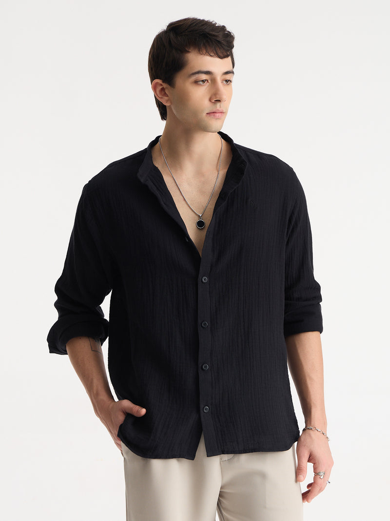 Double Gauge Relaxed Fit Shirt