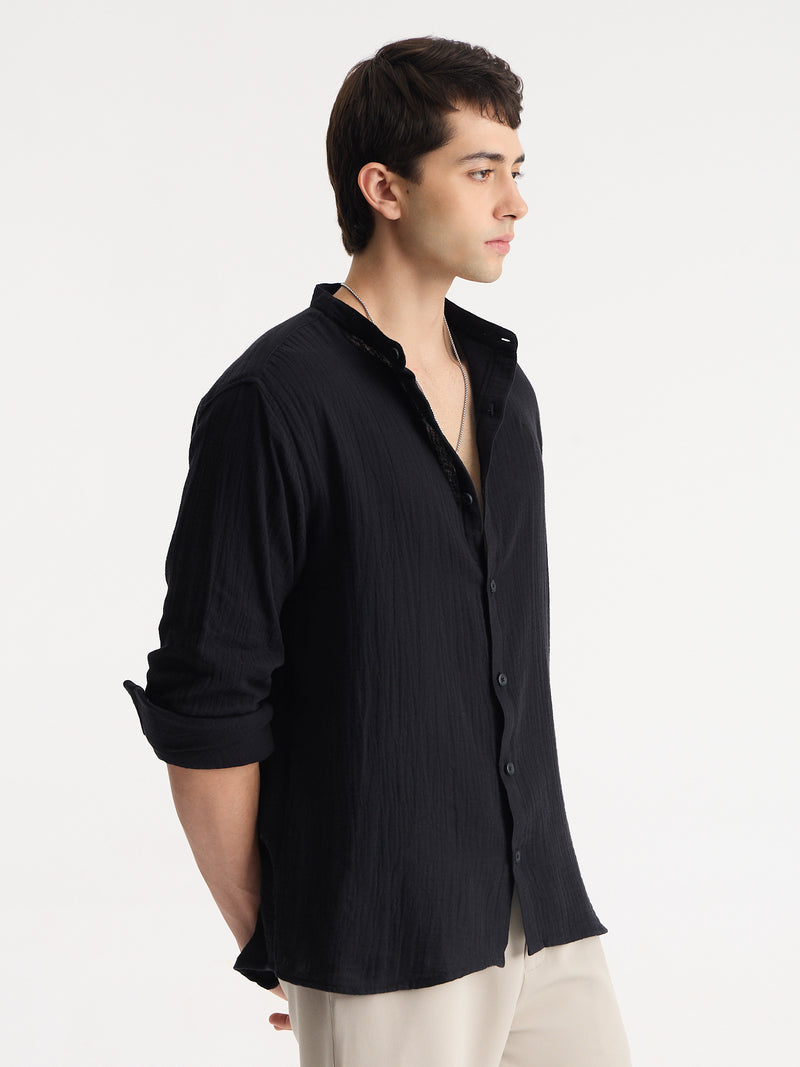 Double Gauge Relaxed Fit Shirt