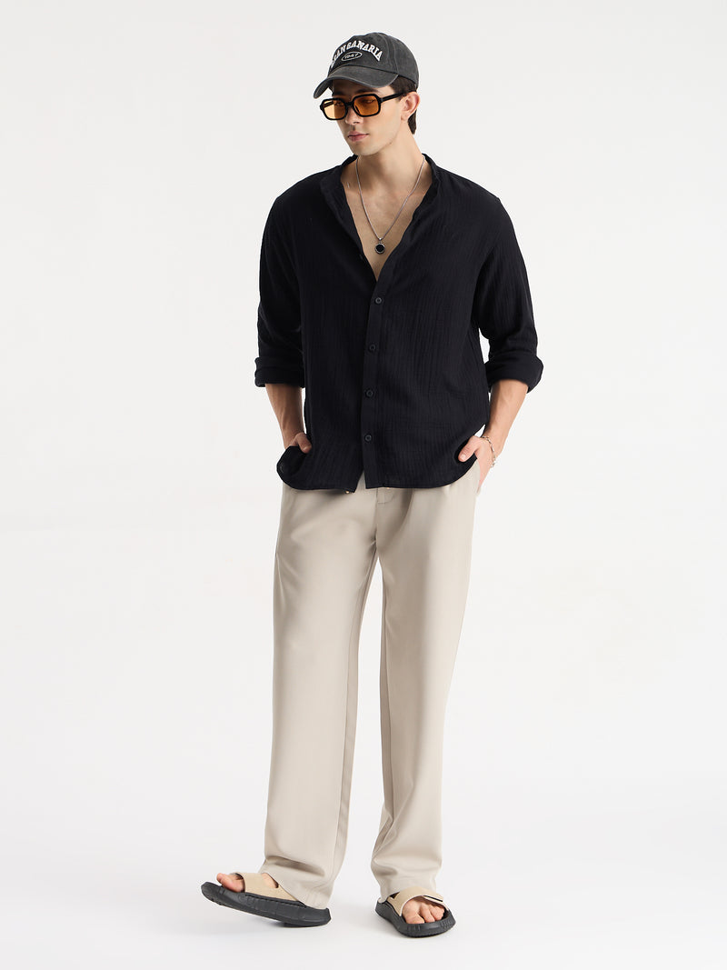 Double Gauge Relaxed Fit Shirt