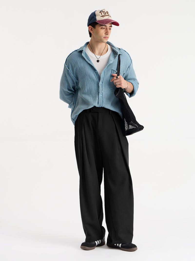 Italian Pleat Baggy Trousers