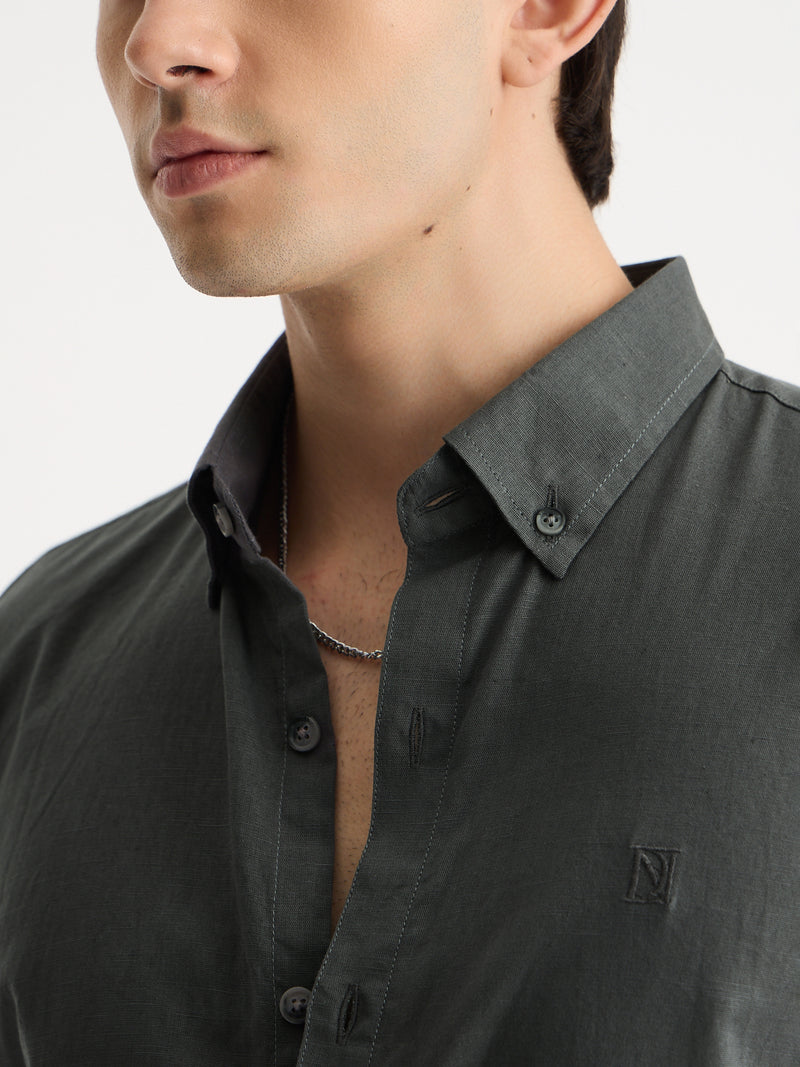 Cotton Linen Relaxed Fit Shirt