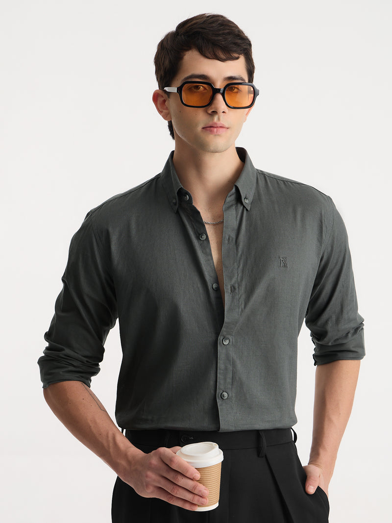 Cotton Linen Relaxed Fit Shirt