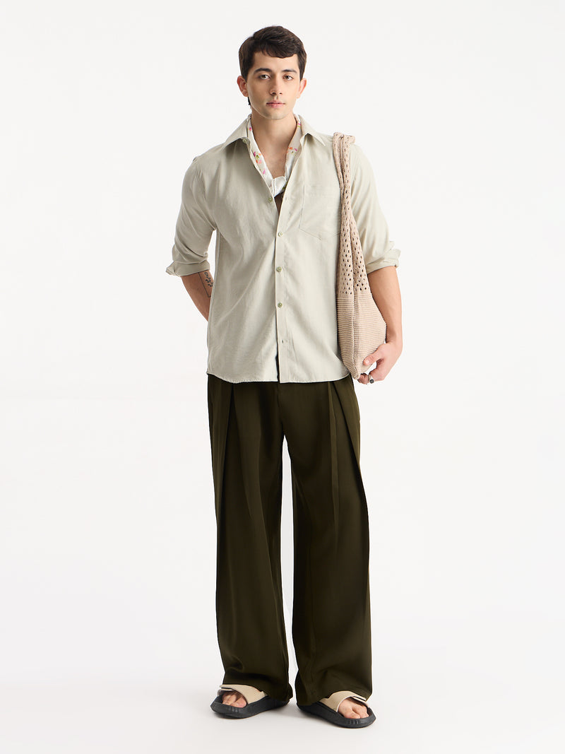 Italian Pleat Baggy Trousers