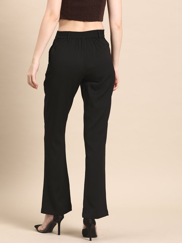 DENNISON Smart Straight Fit High-Rise Trousers