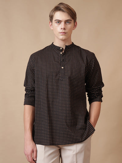 Polka Dots Short Cotton Kurta