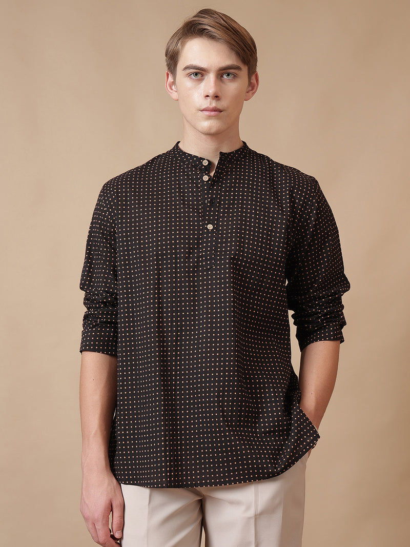 Polka Dots Short Cotton Kurta
