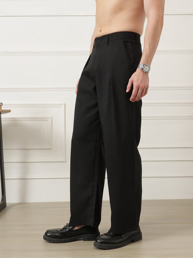 Wide Leg Pleated Korean Pant