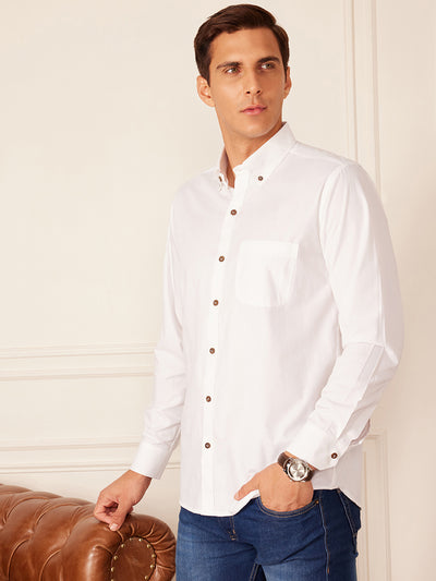 White: Full Sleeves Oxford Sustainable Hemp Shirt