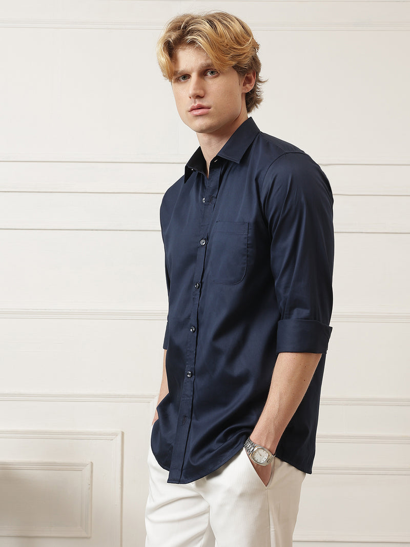Spread Collar Formal Shirt
