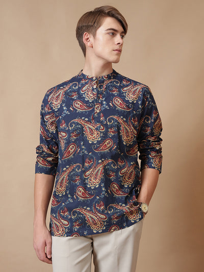 Paisley Short Cotton Kurta