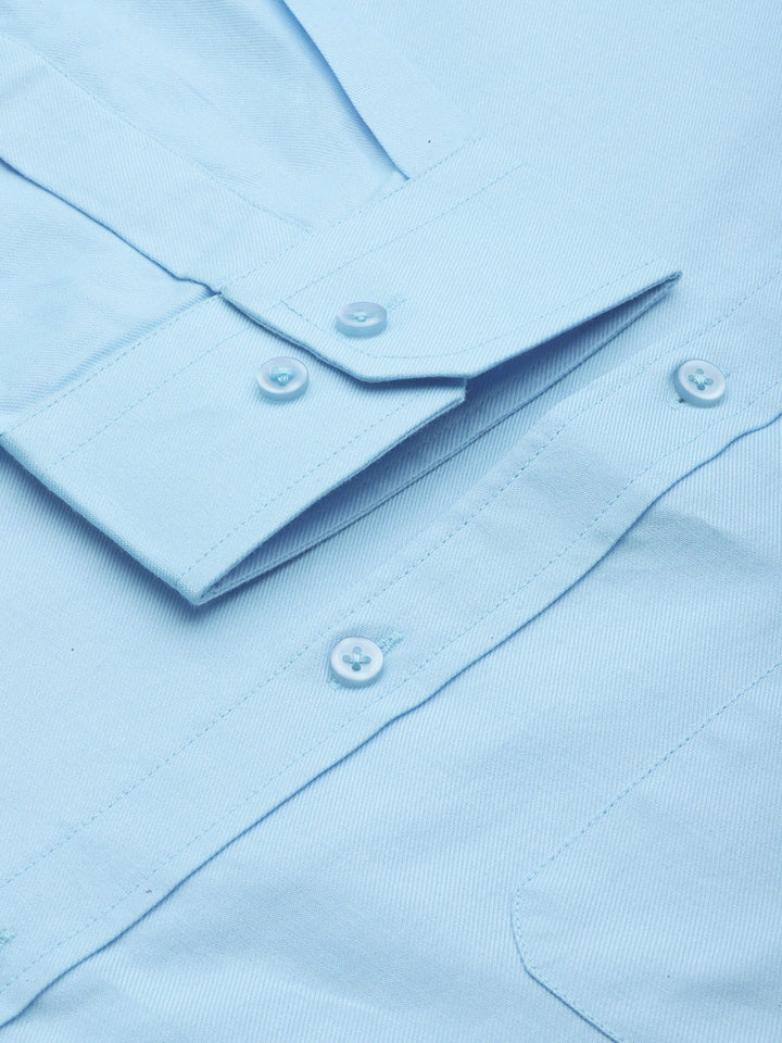 Sky Blue: Spread Collar Shirt