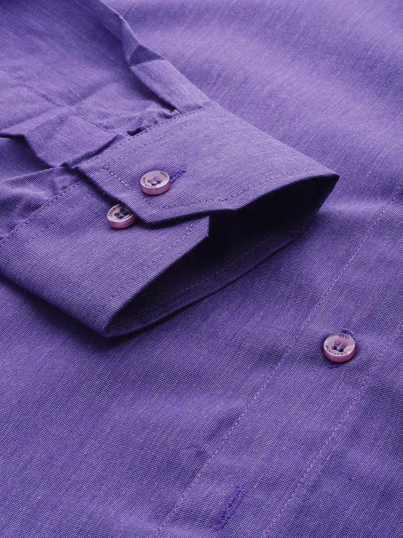 DENNISON Men Purple Smart Opaque Formal Shirt