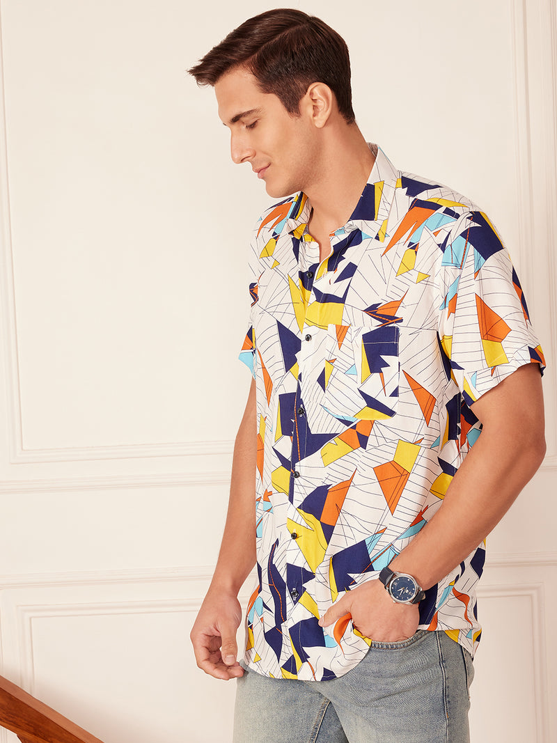DENNISON Smart Conversational Printed Casual Shirt