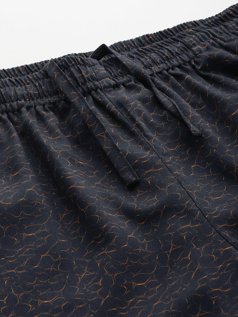 DENNISON Men Comfort Fit Coord Set | Printed Shirt With Shorts