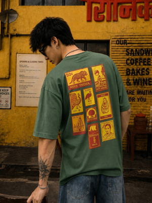 Stamp Printed Oversized T-Shirt