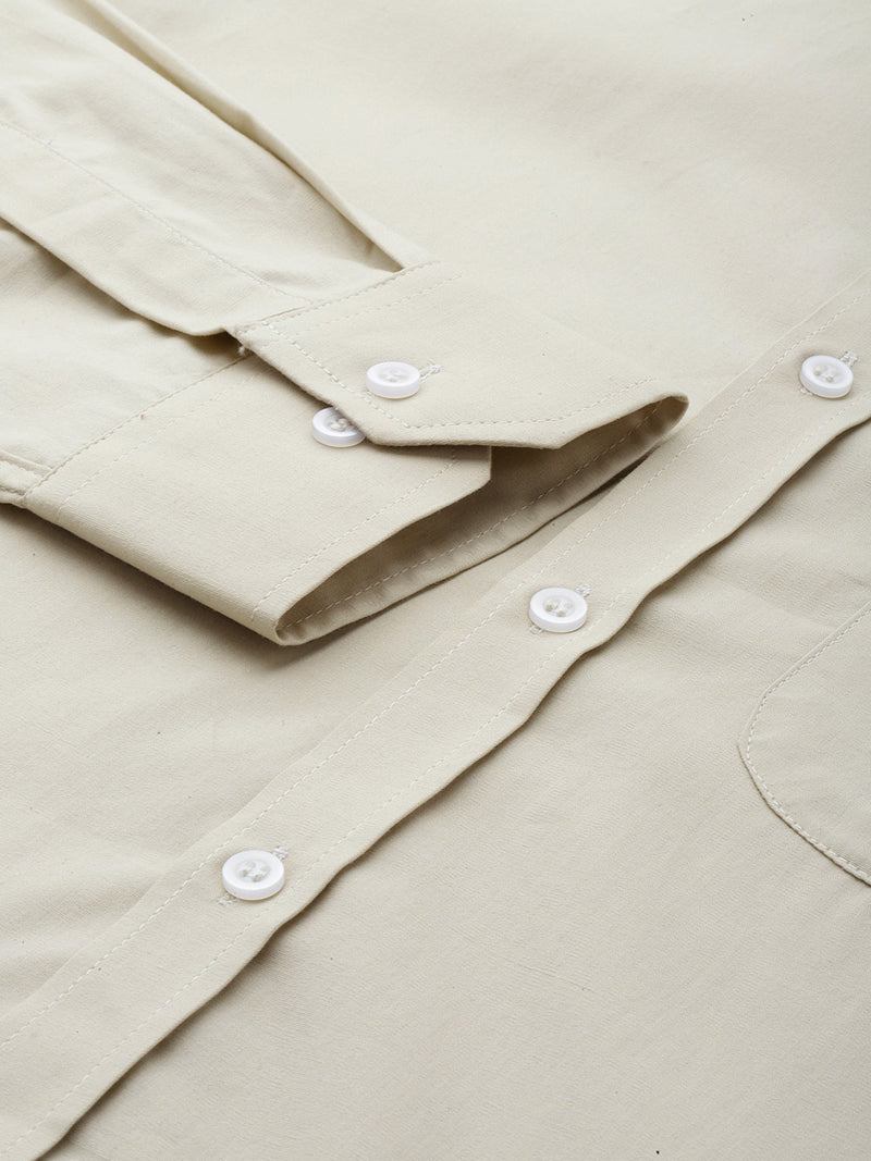 Khaki: solid opaque Formal shirt