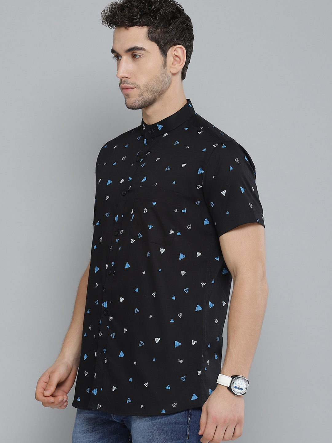 Black & Blue: Printed Shirt