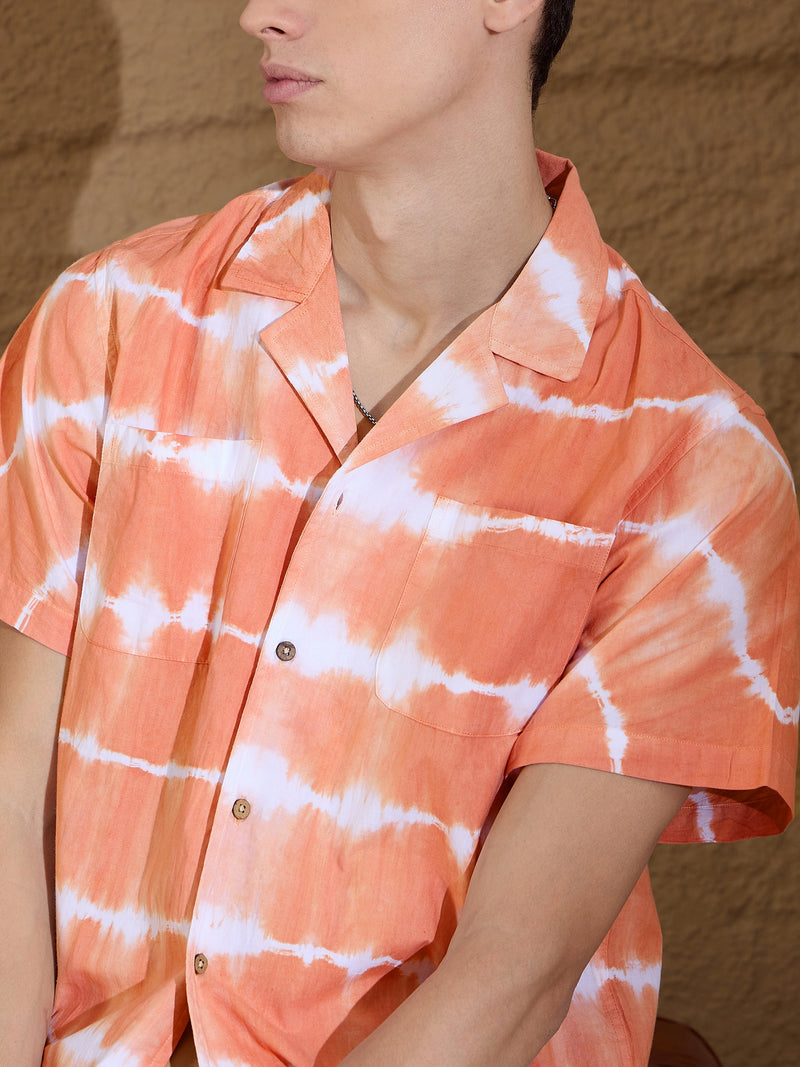 Orange & White:Tie & Dye Shirt