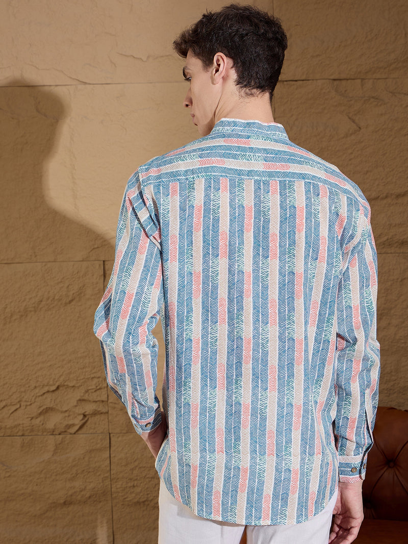 Multicolour: Abstract Printed Short Sustainable Kurta
