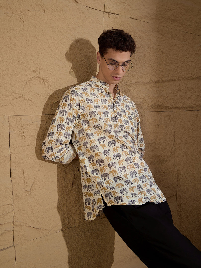 Block Printed Short Kurta
