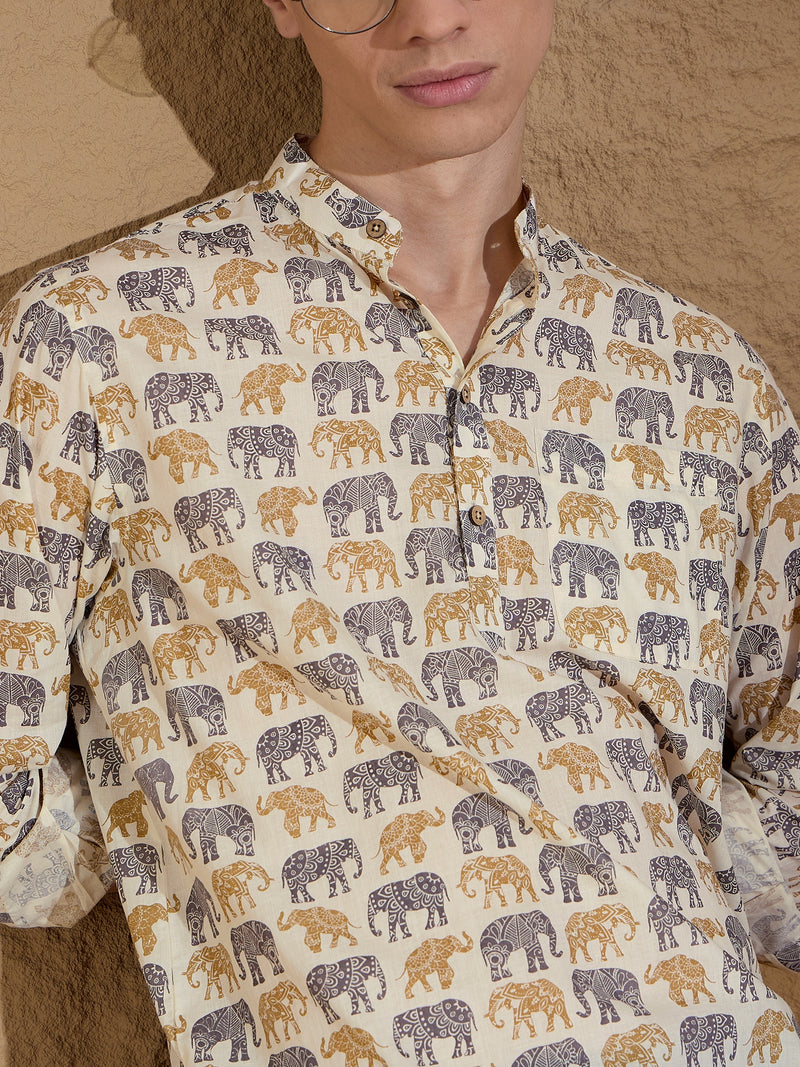 Block Printed Short Kurta